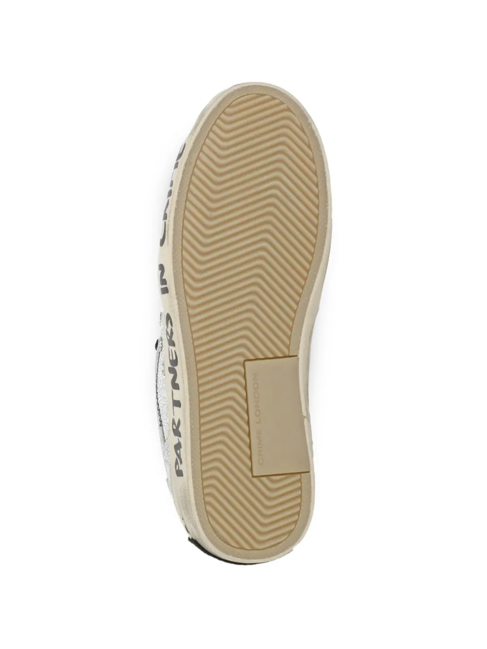 Crime London Sneakers met veters Zilver