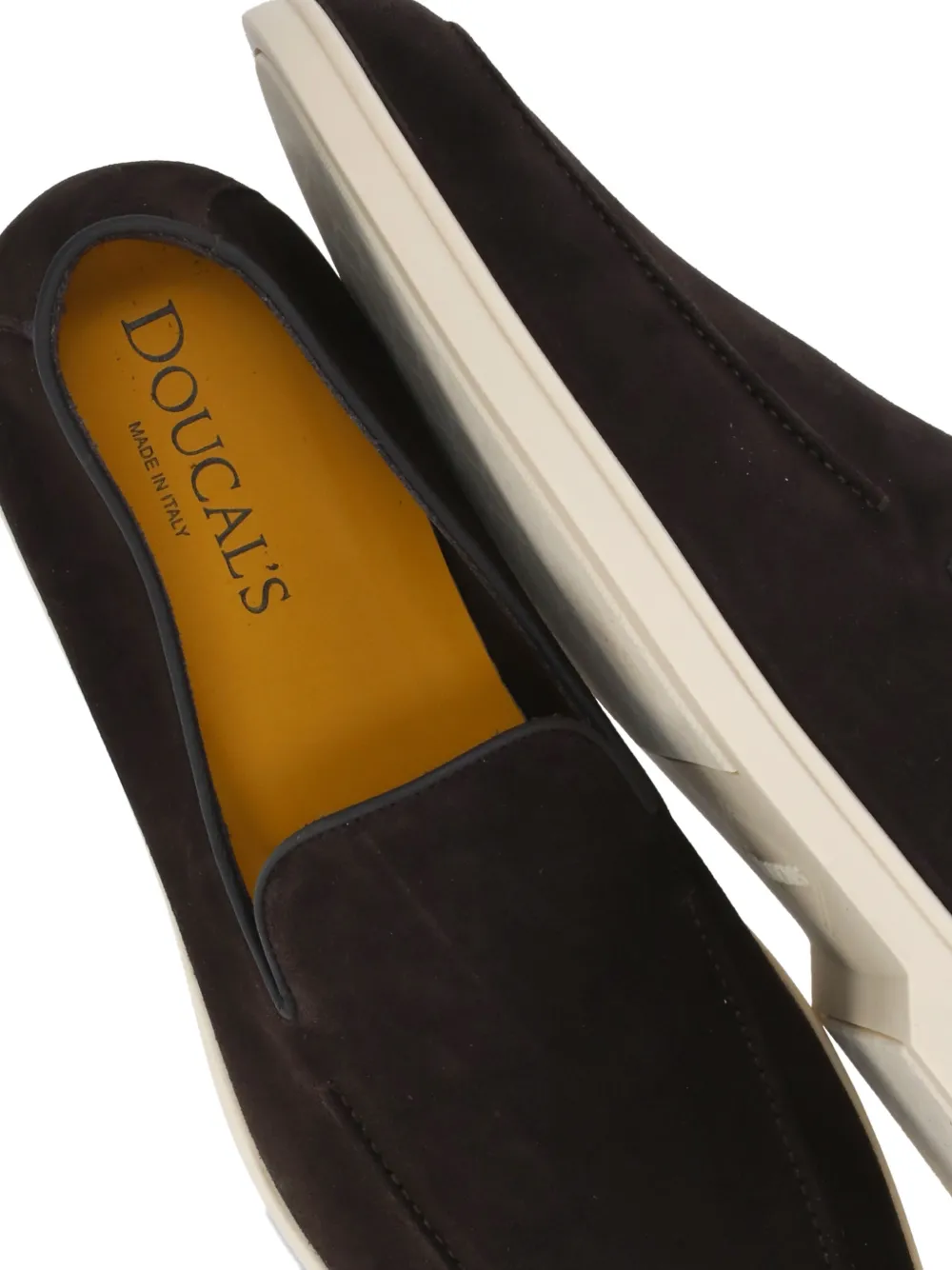 Doucal's flat leather loafers Bruin