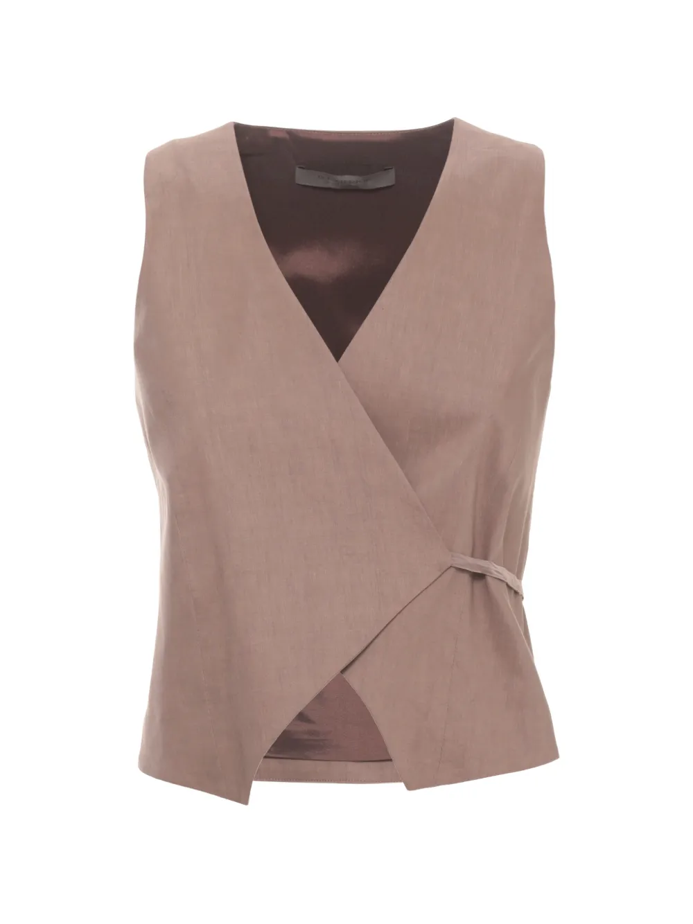 D.Exterior tie-detail sleeveless waistcoat - Nude
