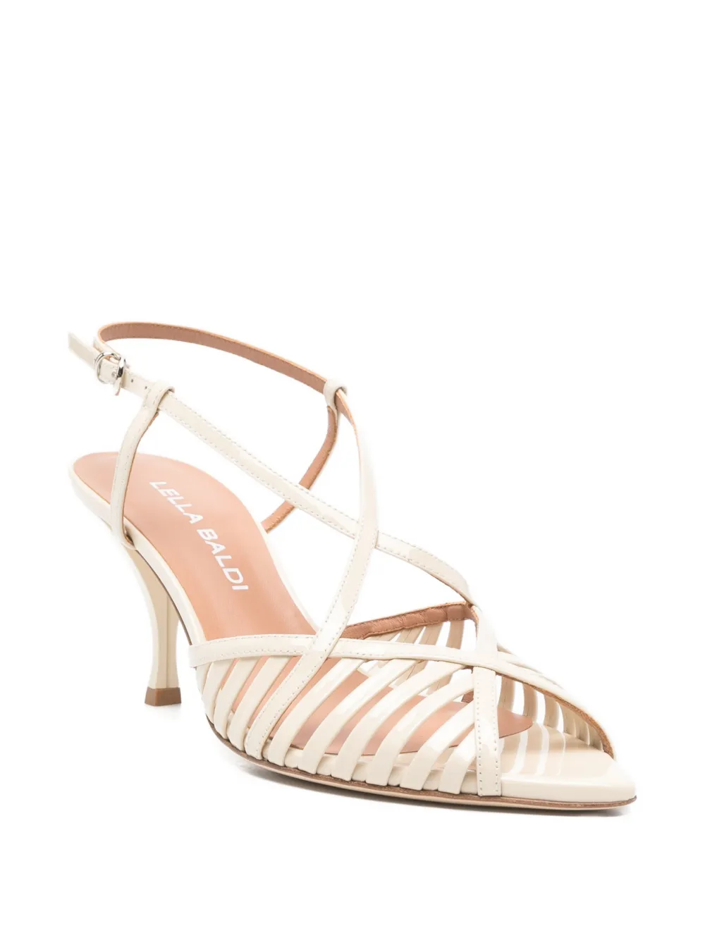 Lella Baldi Sandalen met gekruiste bandjes Beige
