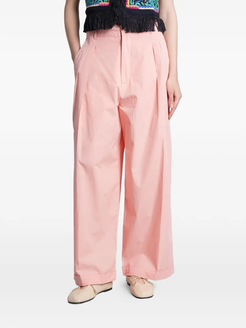 Antik Batik Taylora pleated wide-leg trousers - Pink