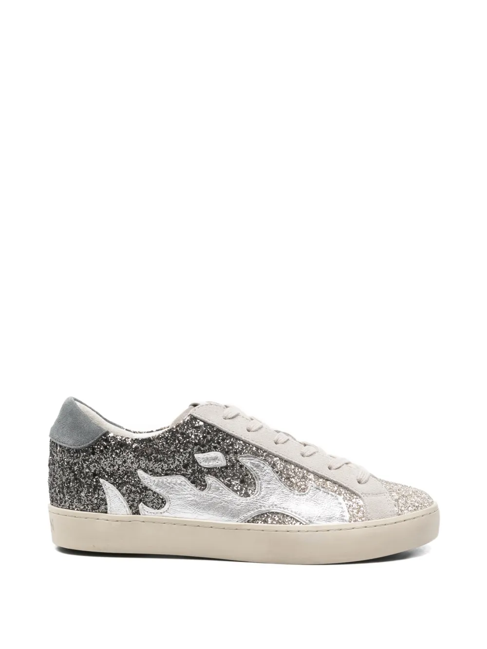 Gamin glitter-embellishment sneakers - Grau