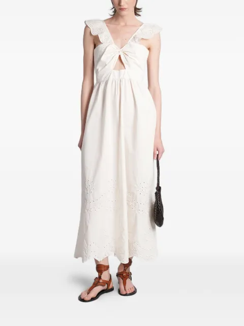 Antik Batik Baby broderie-anglaise ruffled midi dress