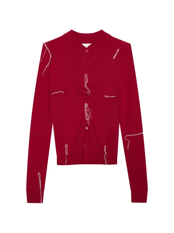 Shushu/Tong Crew-neck Cardigan in Red