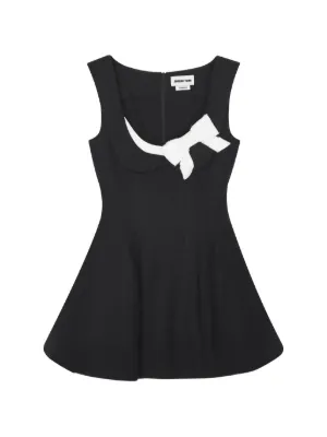 SHUSHU/TONG bow-embellished off-shoulder Mini Dress | Black | FARFETCH
