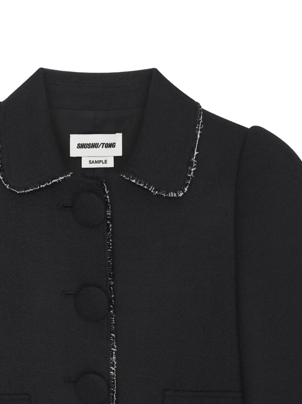  Shushu/tong Embroidered-trim Jacket - Black 