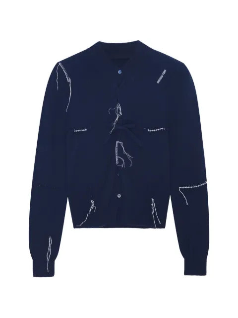 SHUSHU/TONG cárdigan con detalle de flecos