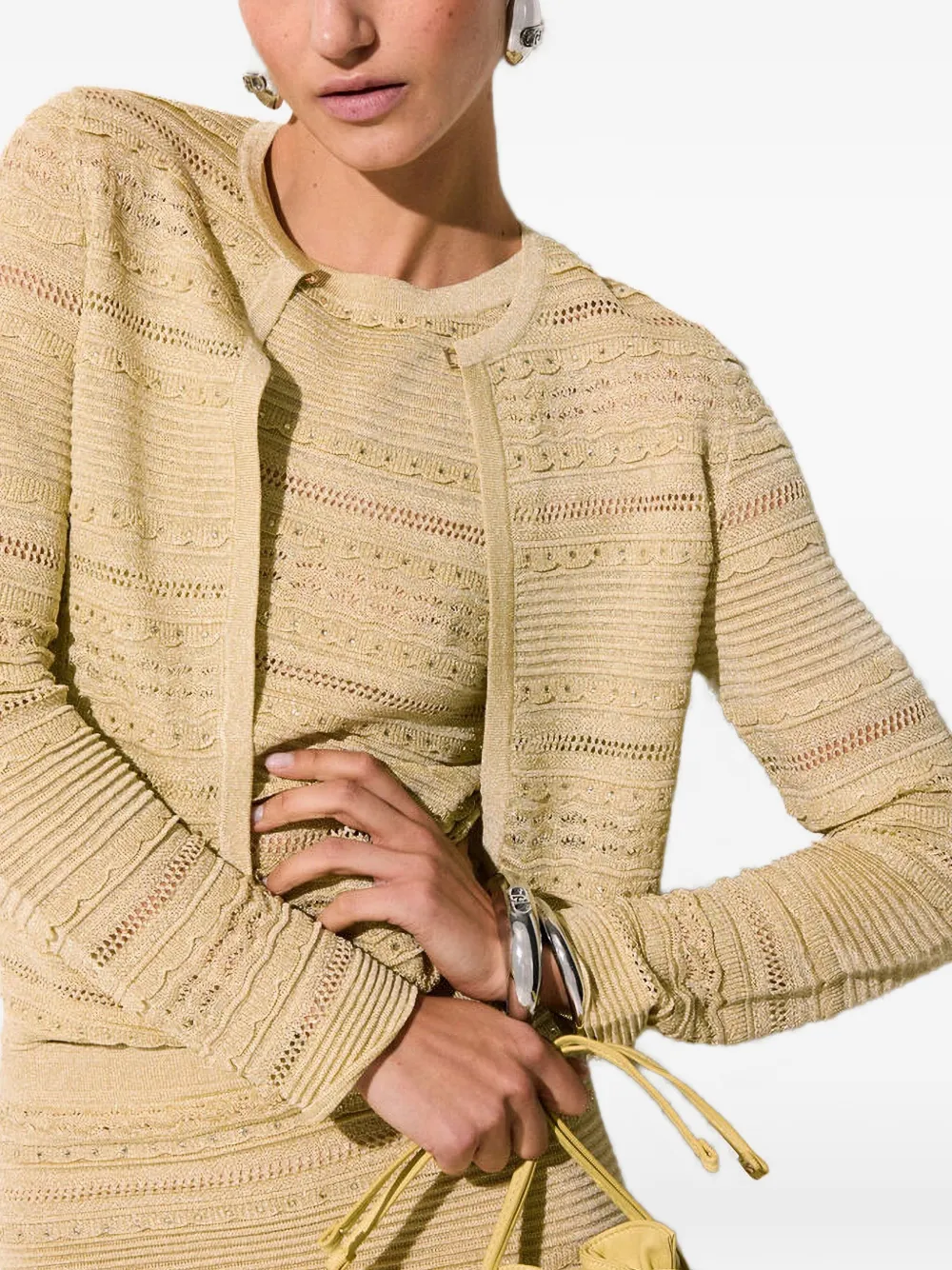 LIU JO Opengewerkt vest Beige