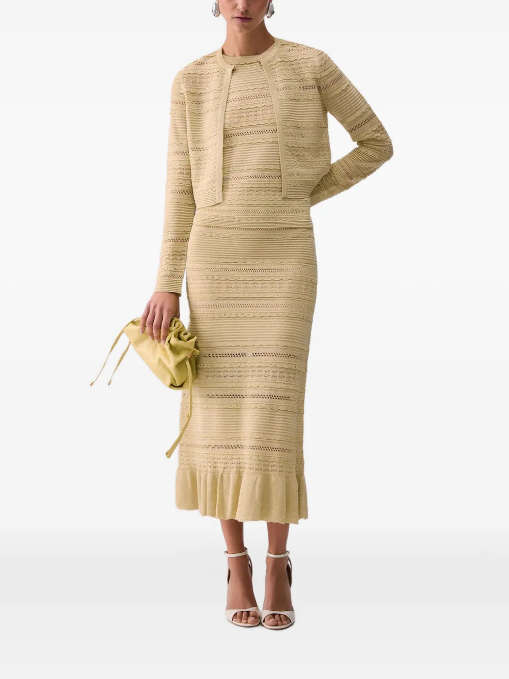 LIU JO Opengewerkt vest Beige