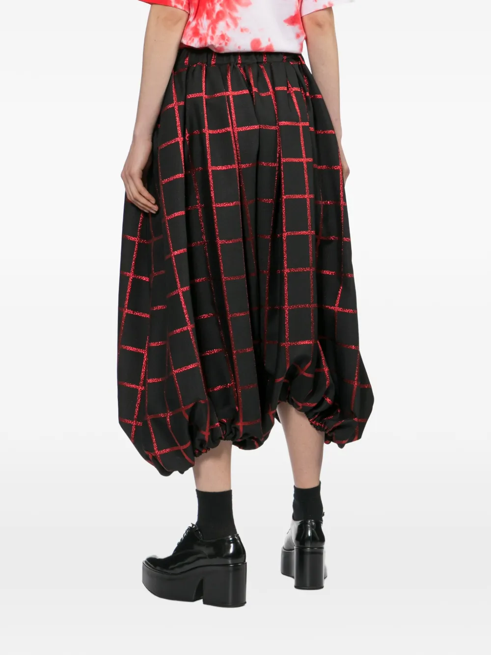Comme Des Garçons Geruite broek Zwart