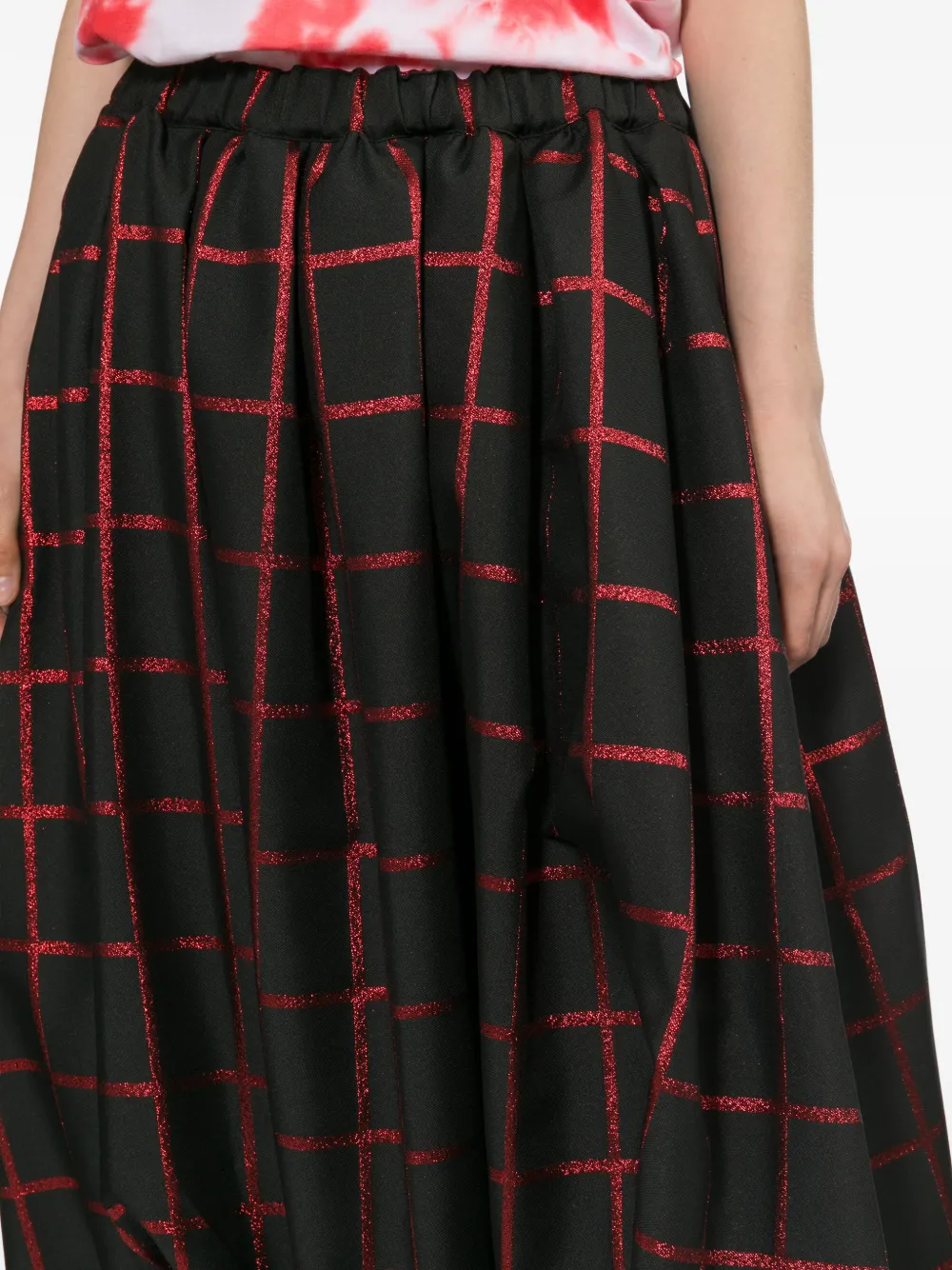 Comme Des Garçons Geruite broek Zwart