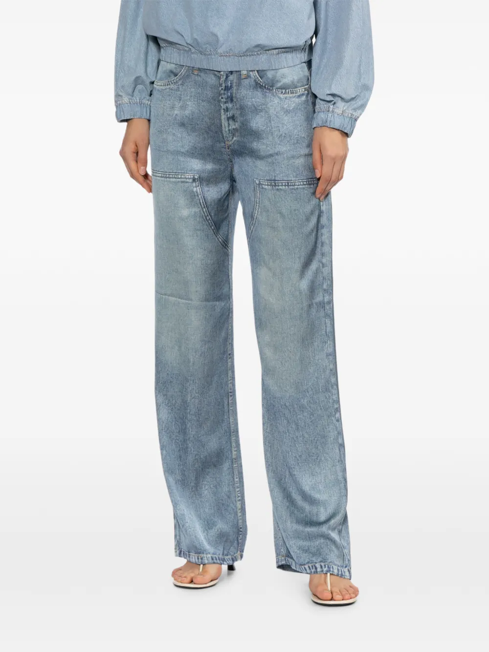 Rag & Bone Denim-printed Trousers In Multi