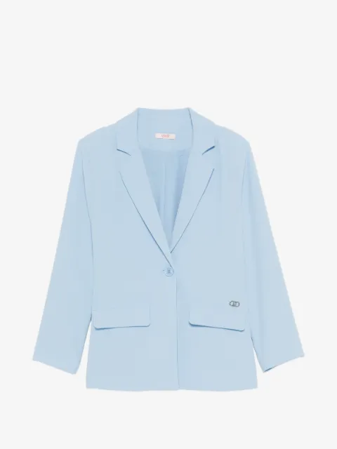 Liu Jo Kids blazer con bolsillo y solapa