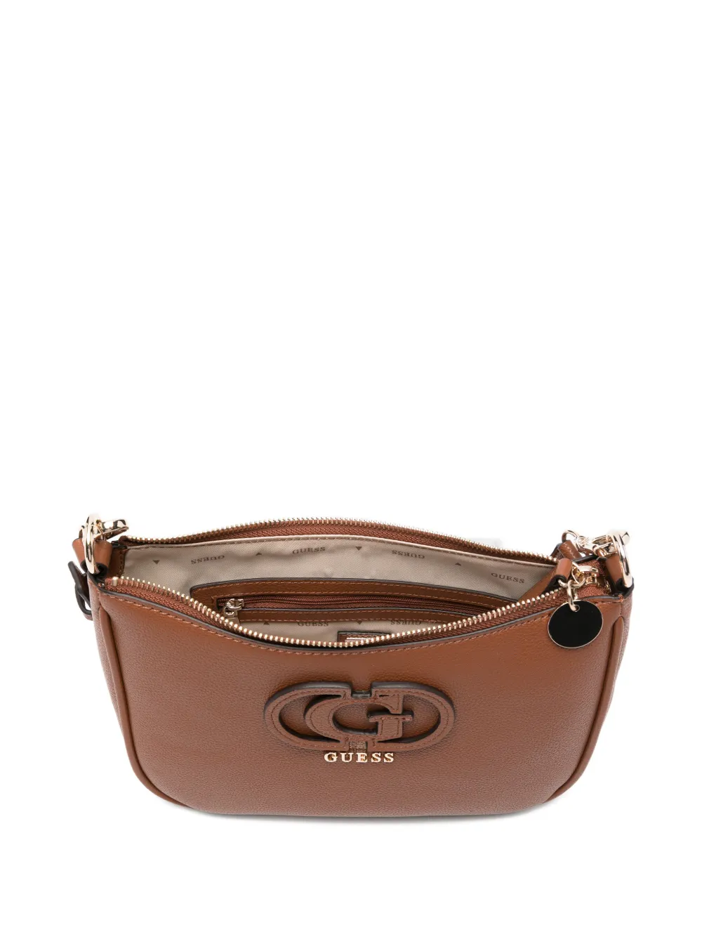 GUESS USA Isola schoudertas met logoplakkaat Bruin