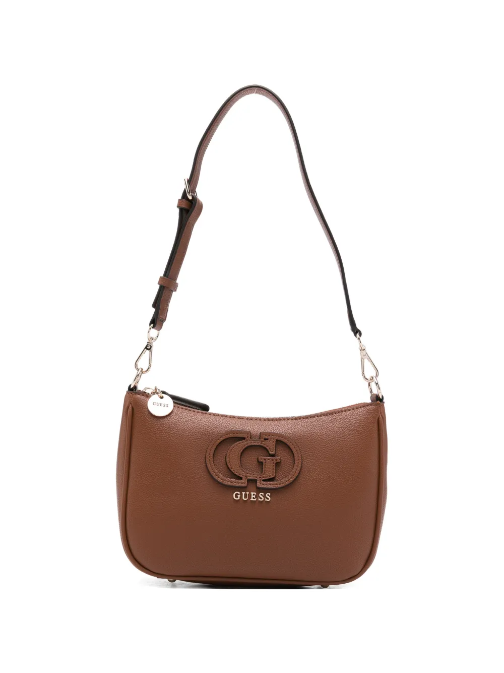 GUESS USA Borsa a spalla Isola con applicazione logo - Marrone