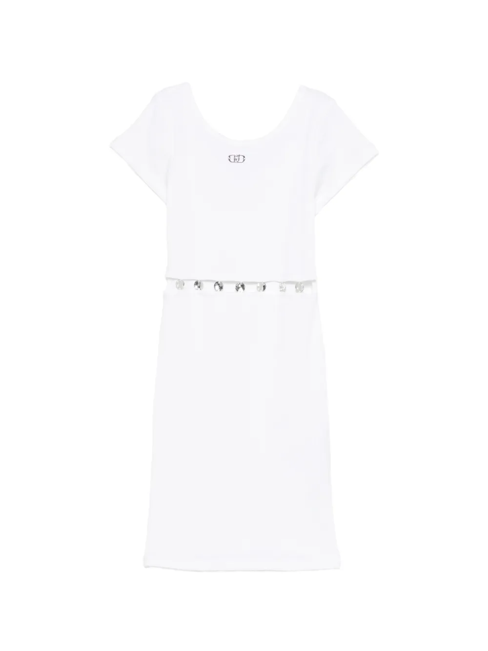 Liu Jo Kids crystal-embellishment dress - Bianco