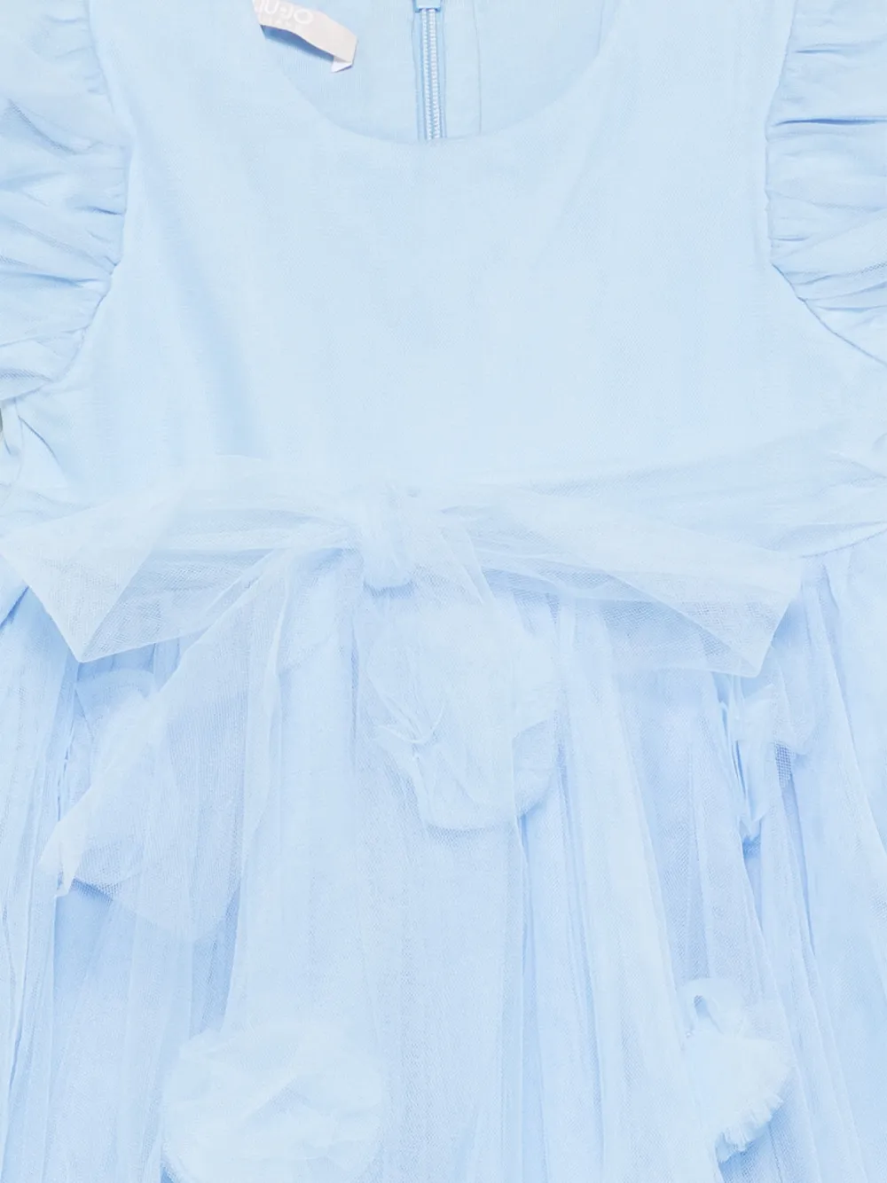 LIU JO Jurk met ruches en strik Blauw