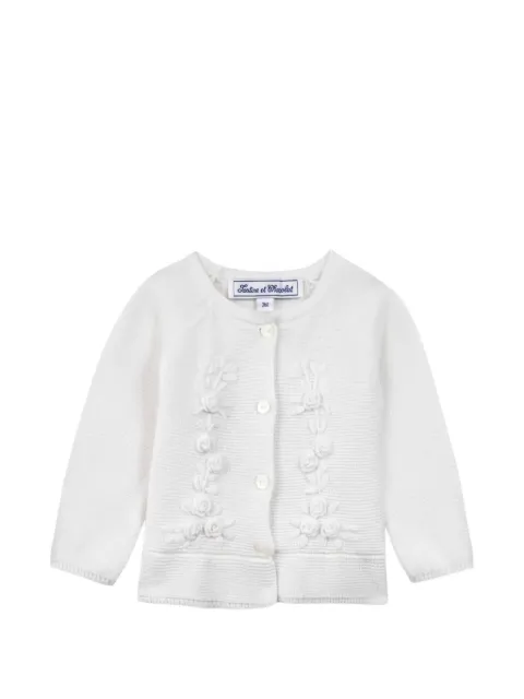 Tartine Et Chocolat floral-embroidered cardigan