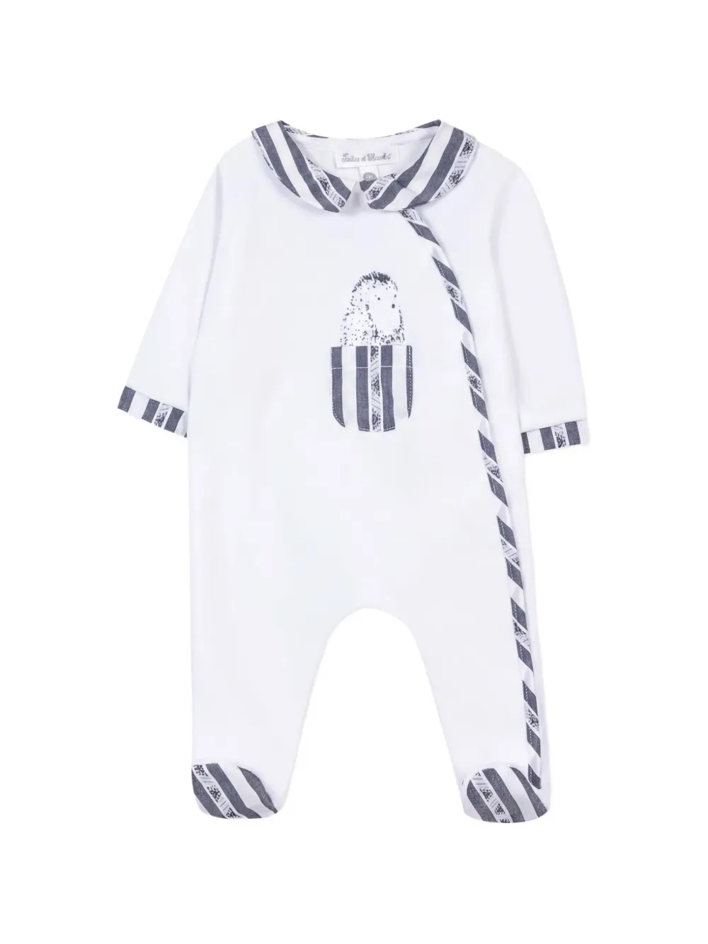 Tartine Et Chocolat striped-trim pajama - Bianco