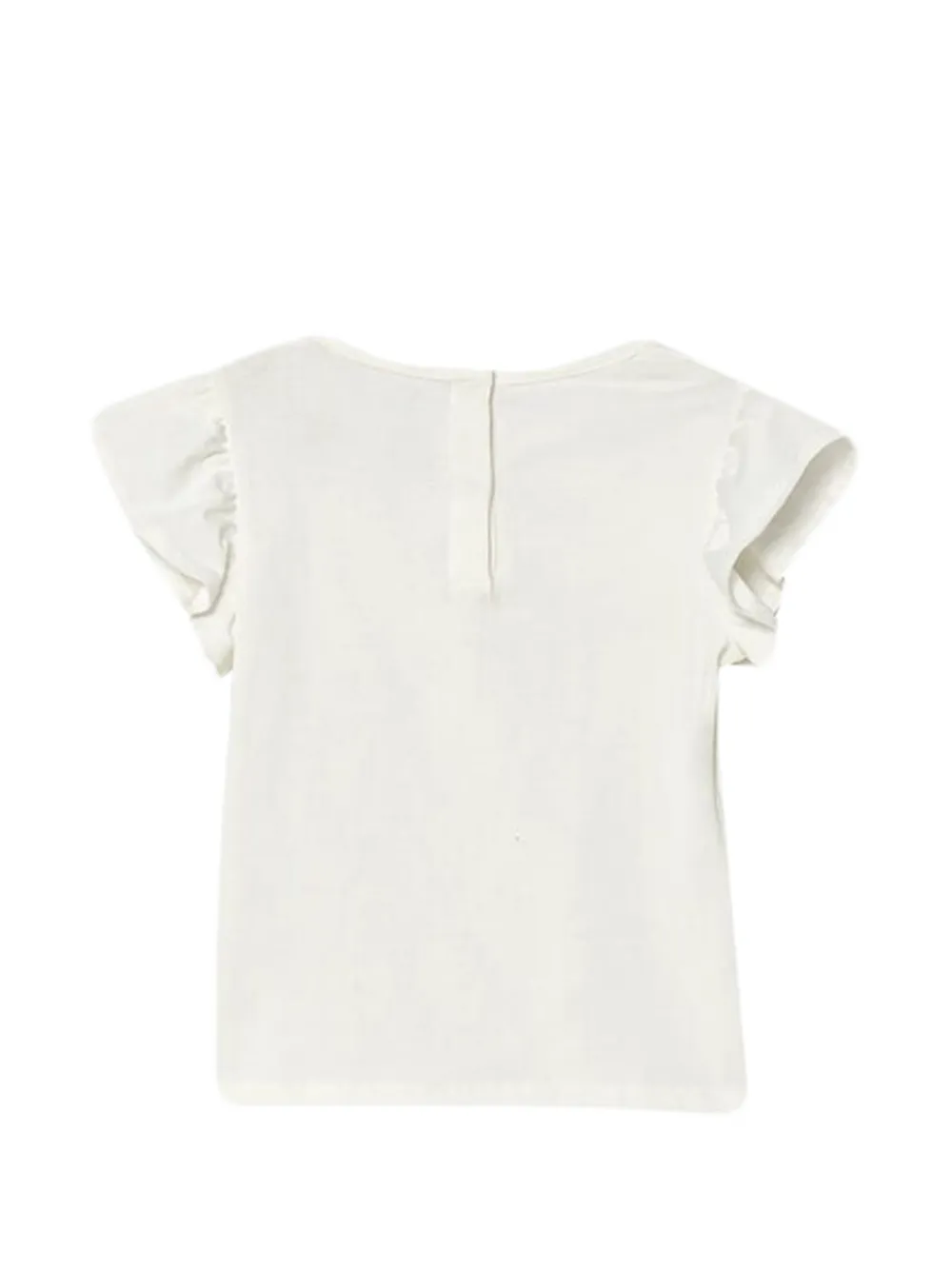 Tartine Et Chocolat T-shirt met ruches en grafische print Wit