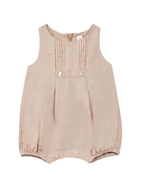 Tartine Et Chocolat pleated-bib button-detail romper