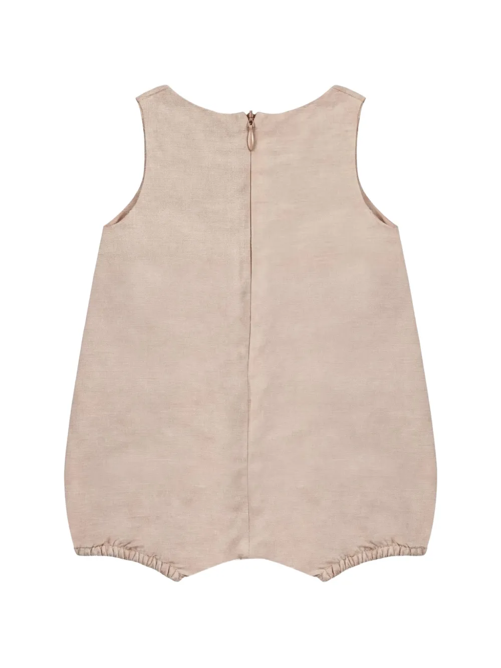 Tartine Et Chocolat Romper met slabbetje en knoop-detail Beige