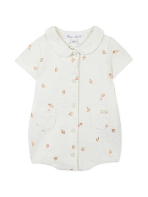 Tartine Et Chocolat seashell-prints cotton romper