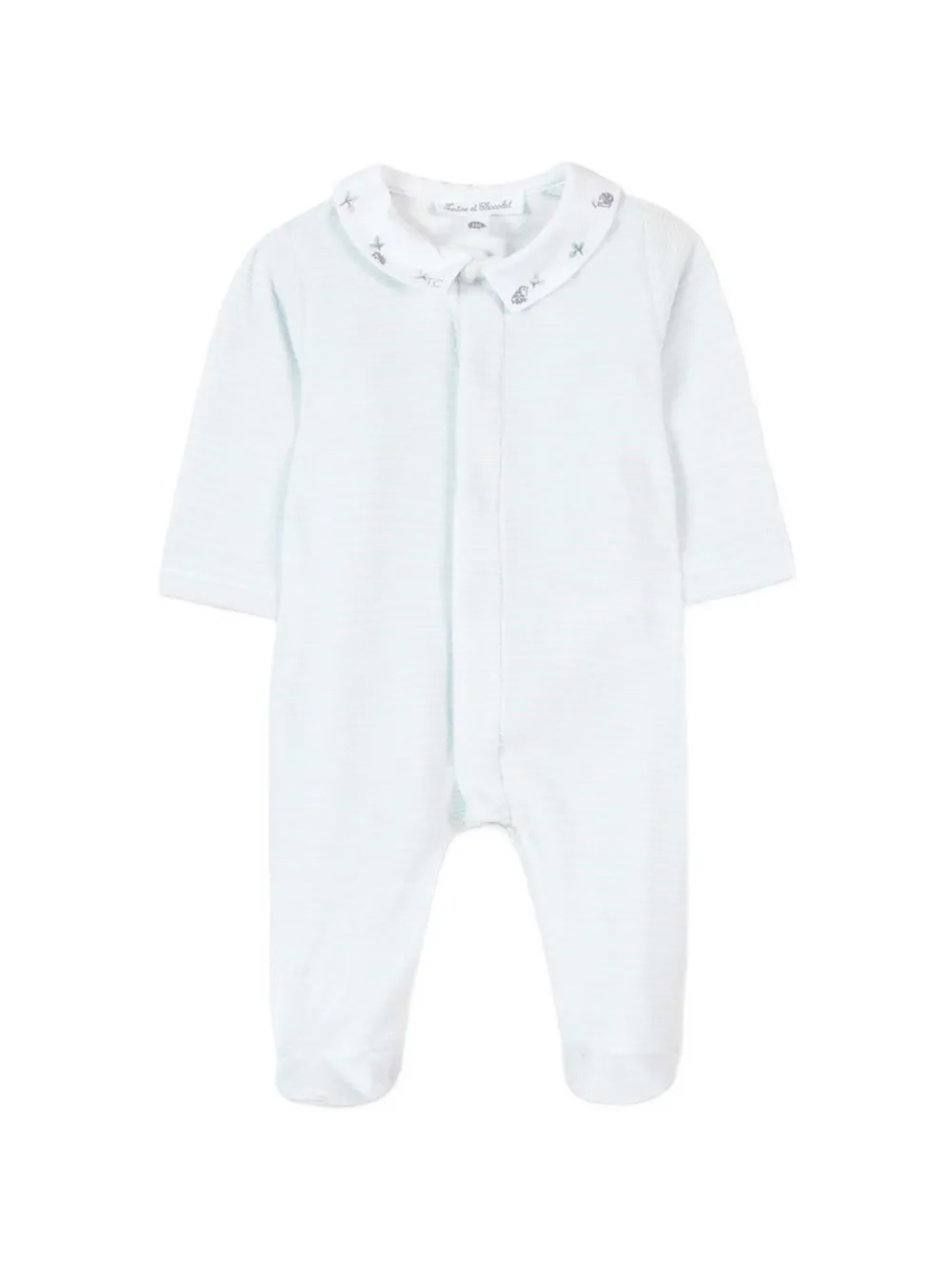 Tartine Et Chocolat embroidered collar babywear - Blau