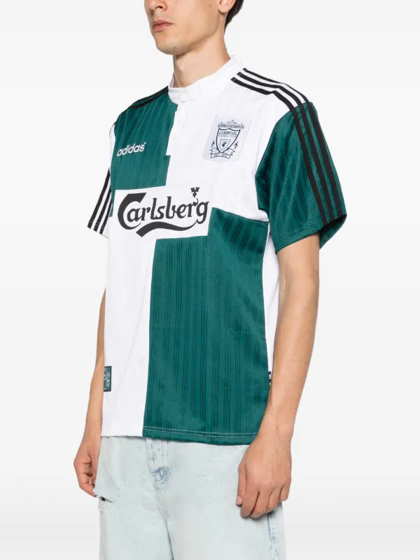 Adidas Liverpool FC three-stripe Panelled T-shirt | Green