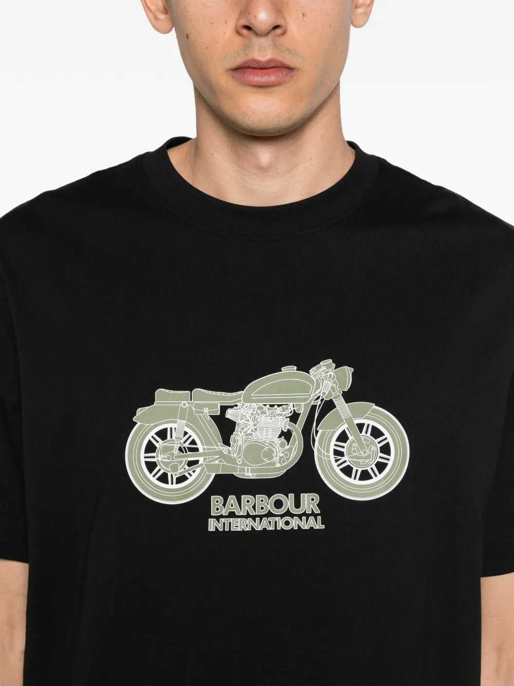 Barbour T-shirt met grafische print Zwart