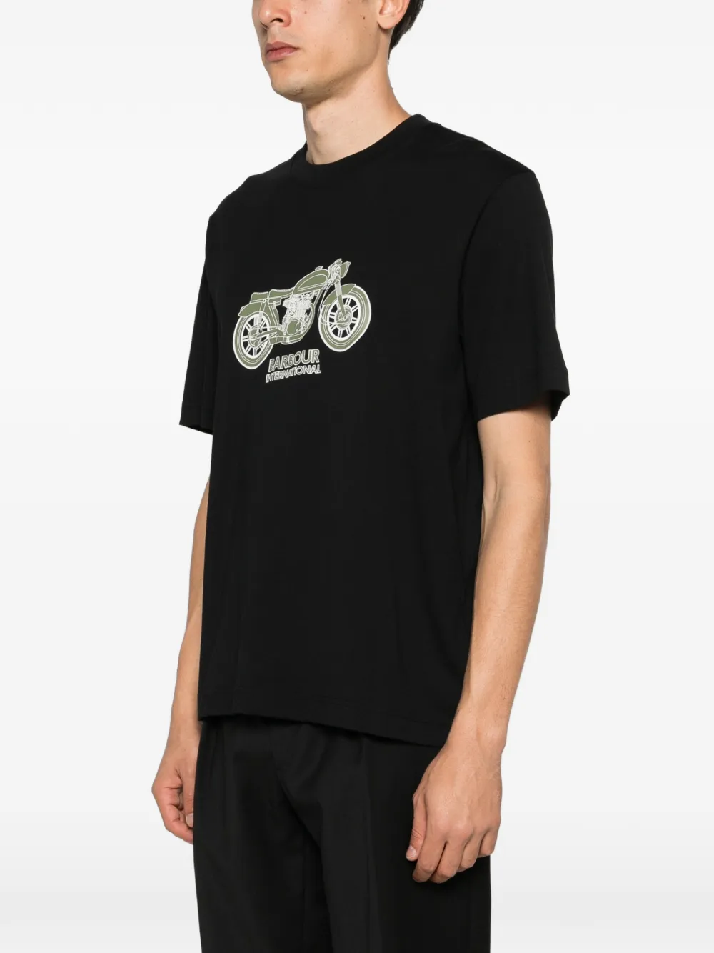 Barbour T-shirt met grafische print Zwart