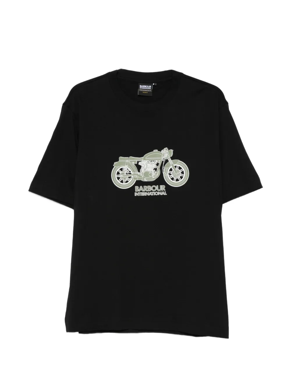 Barbour motorcycle-graphic T-shirt - Nero