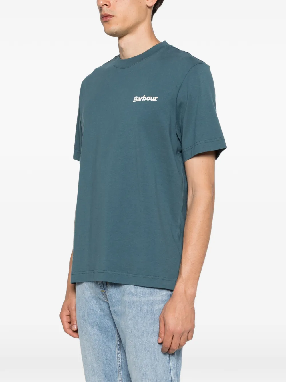 Barbour Packling T-shirt met logo Blauw