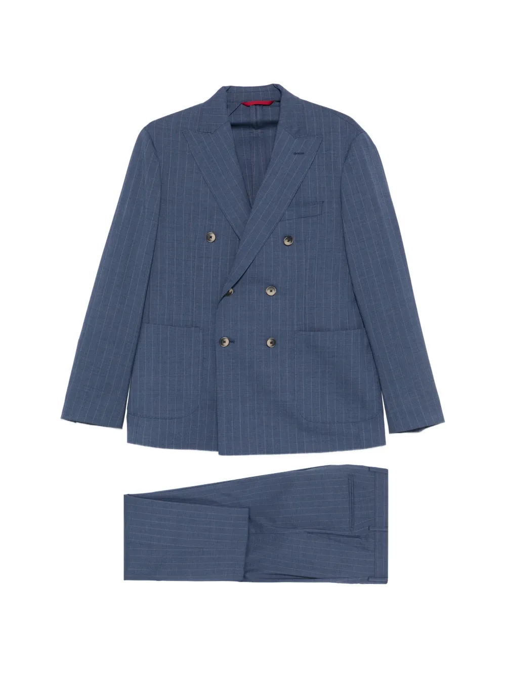 VELA SHOP pinstripe-pattern double-breasted suit - Blu