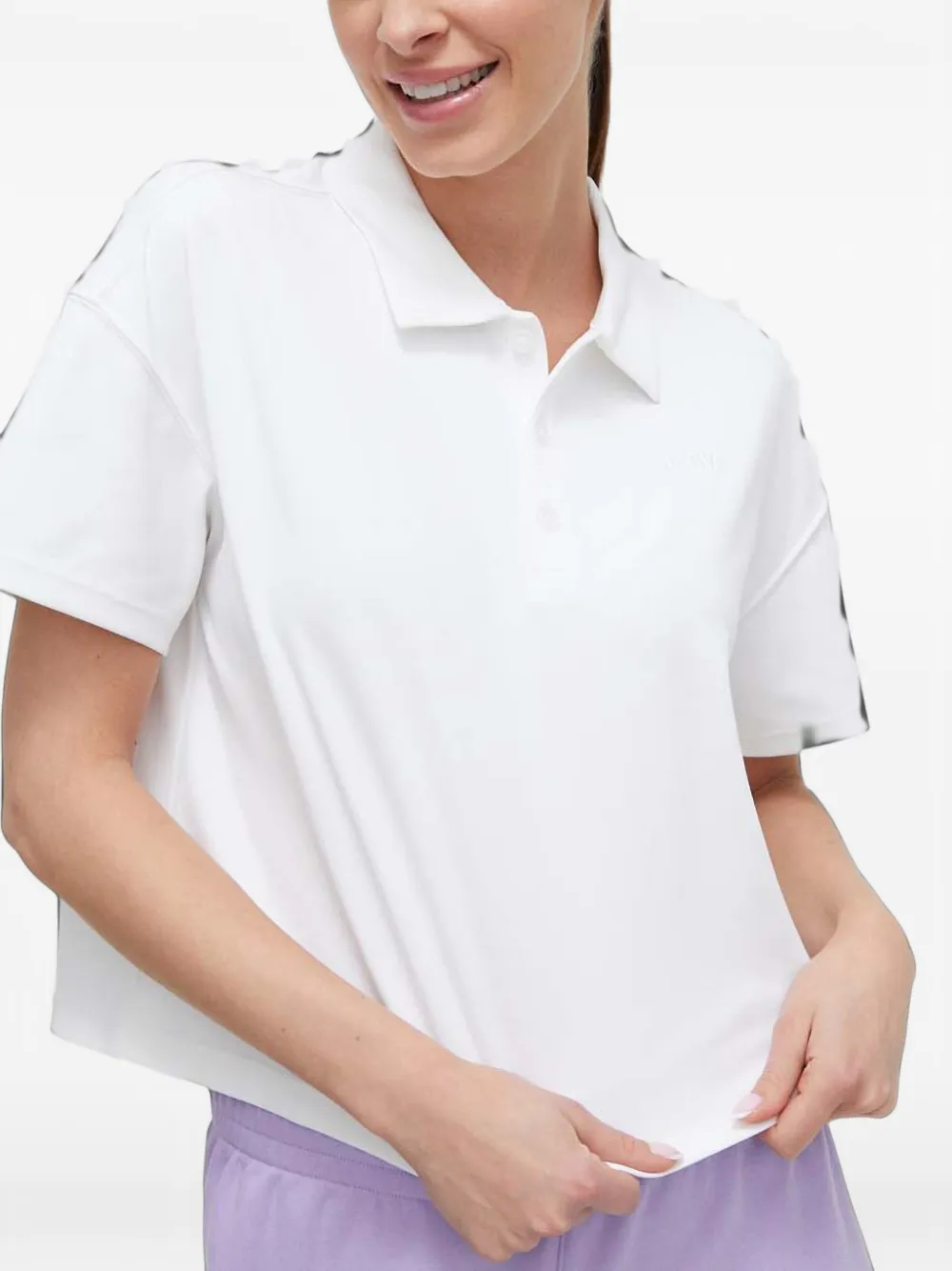 DKNY logo-embroidered polo shirt Wit