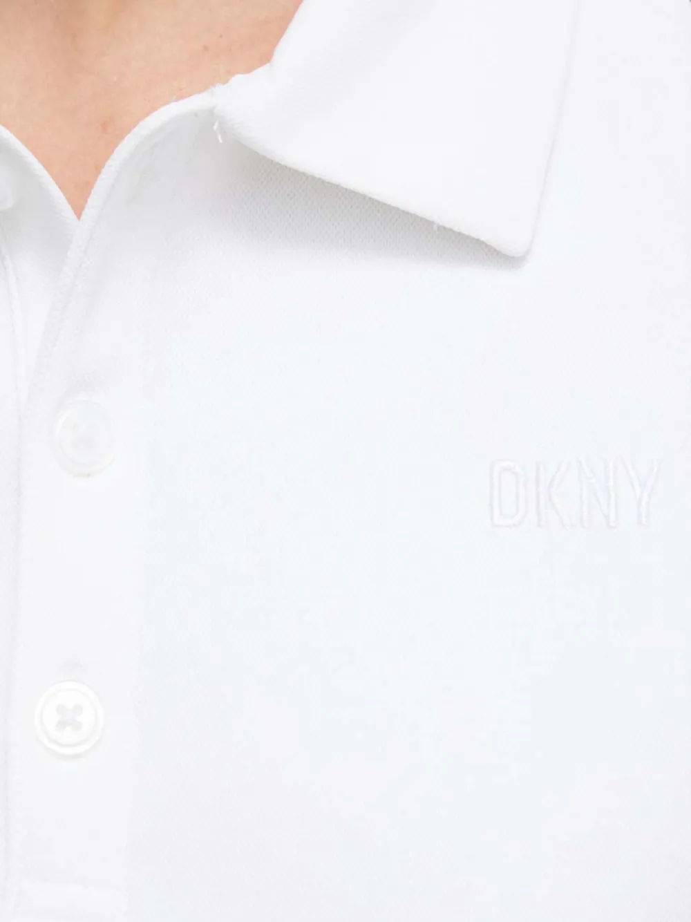 DKNY logo-embroidered polo shirt Wit