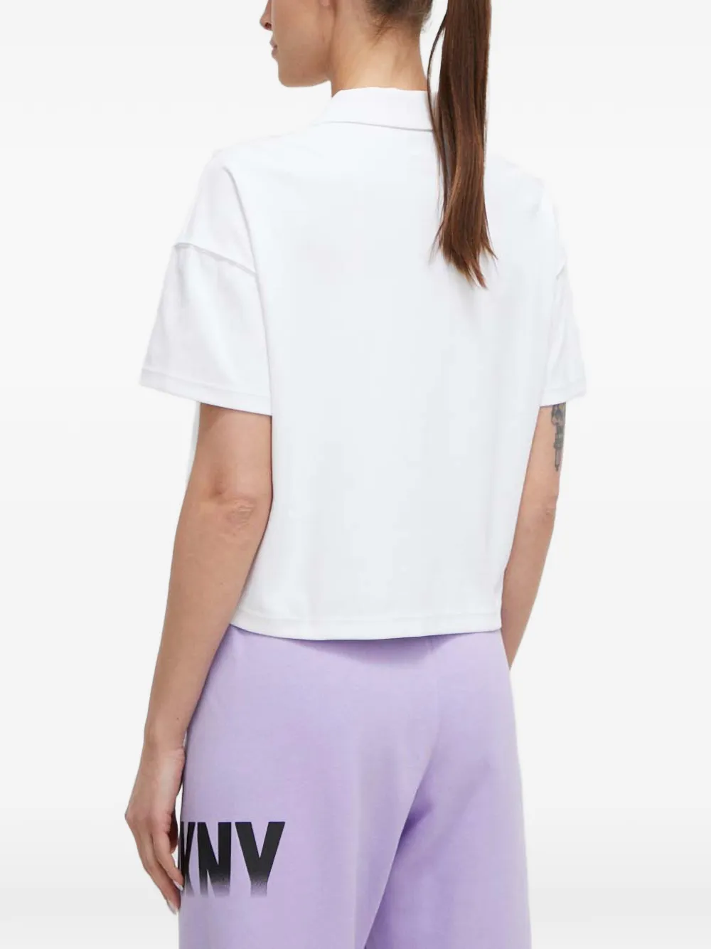 DKNY logo-embroidered polo shirt Wit