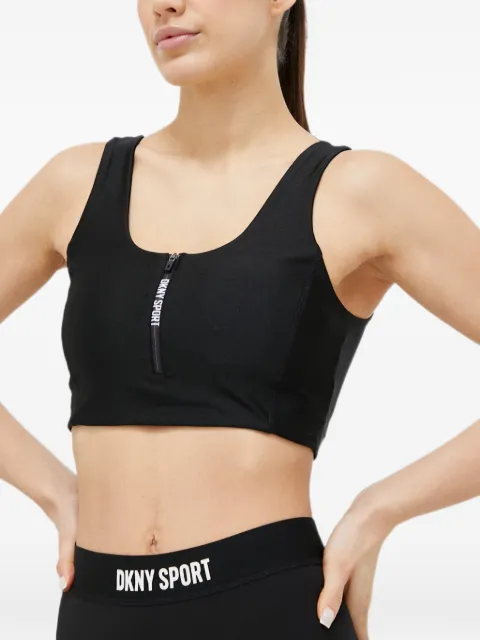 DKNY zip-front sports bra