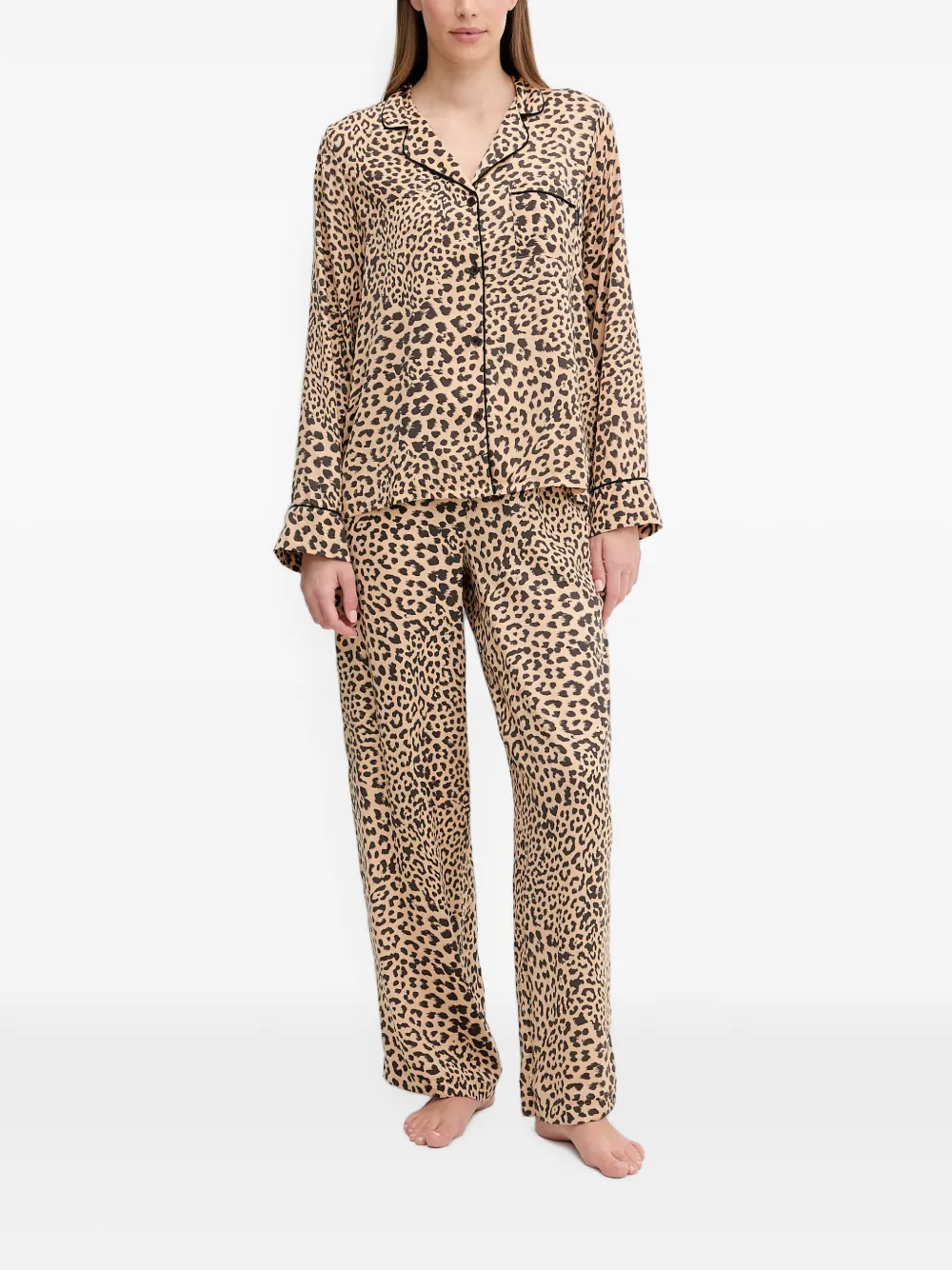DKNY leopard-print pajamas - Braun