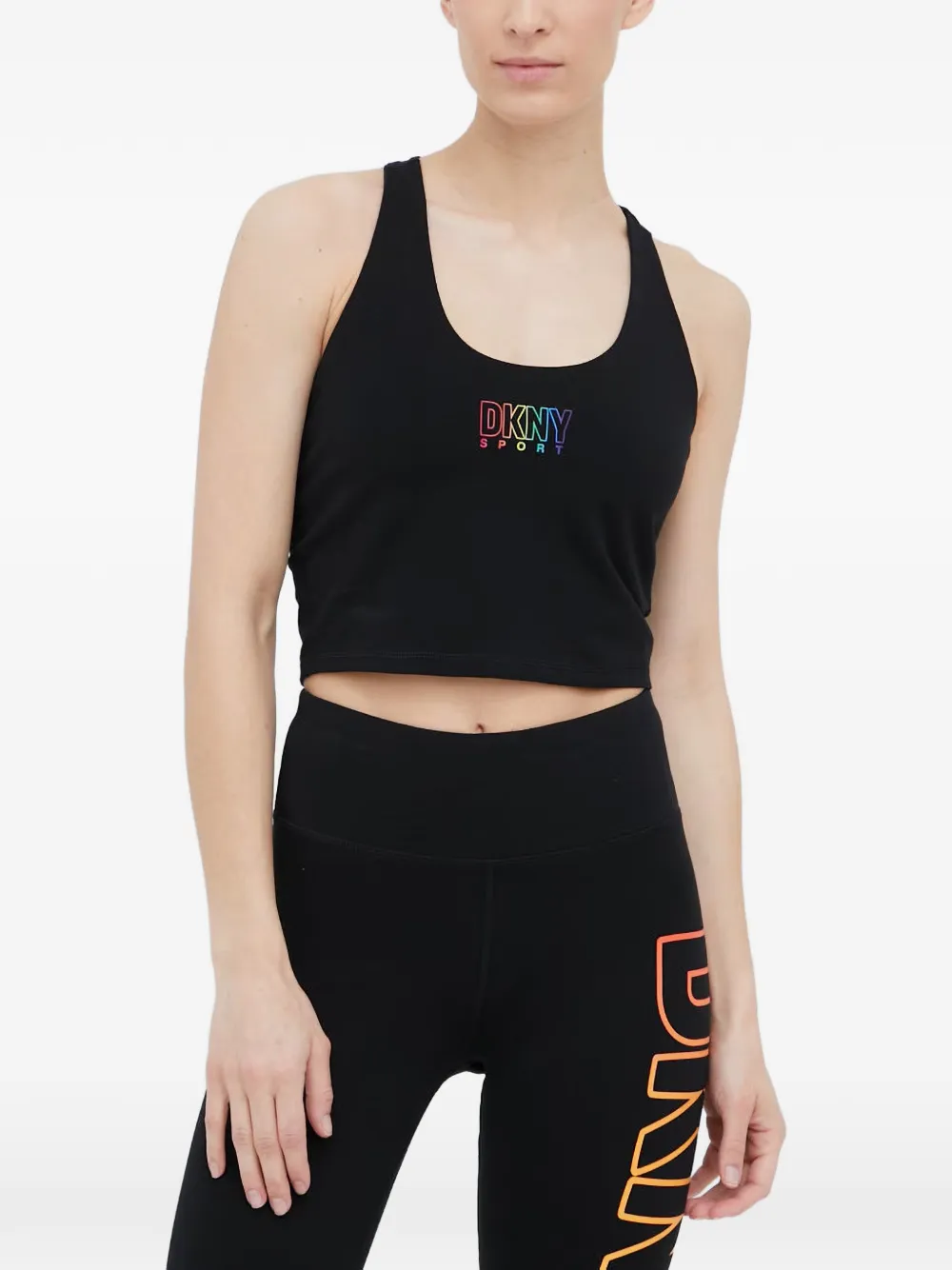 DKNY Cropped-Top mit Racerback - Schwarz