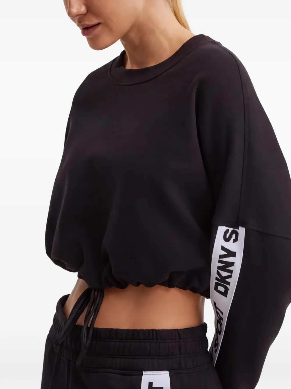 DKNY Sweater met logo Zwart