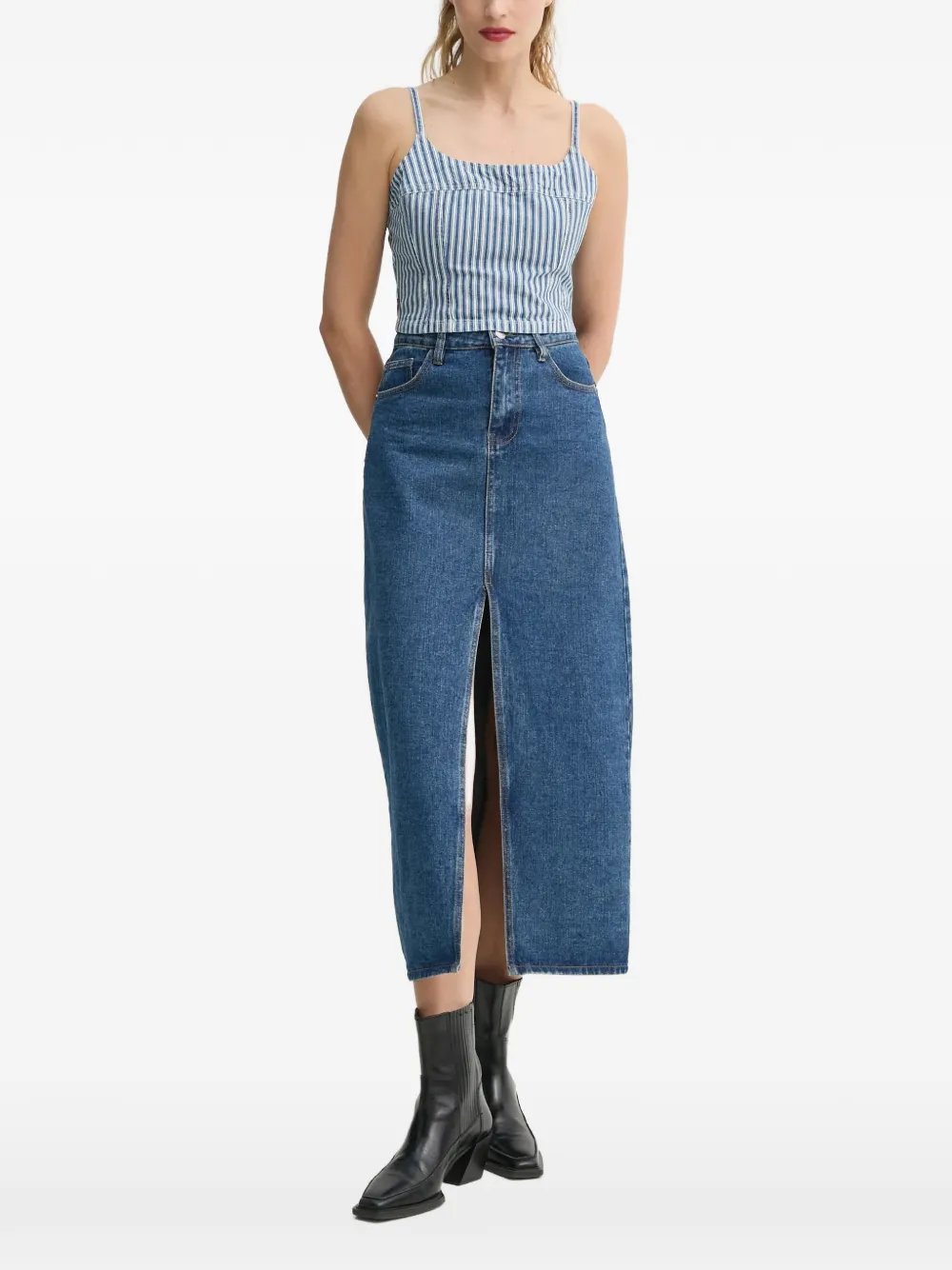 Levi's Jadine striped crop top