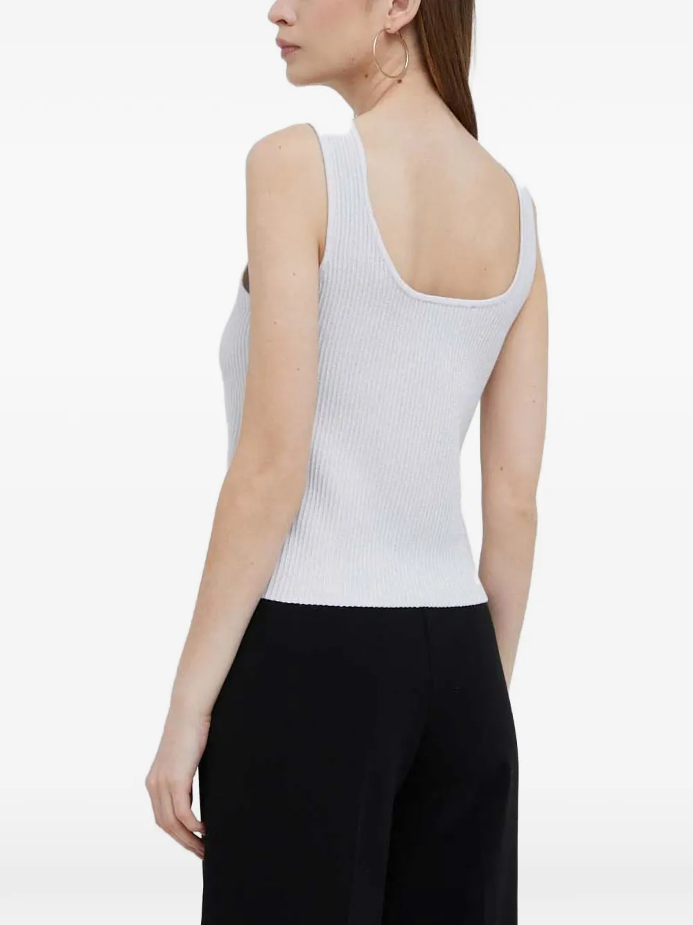 DKNY Geribbelde tanktop Wit
