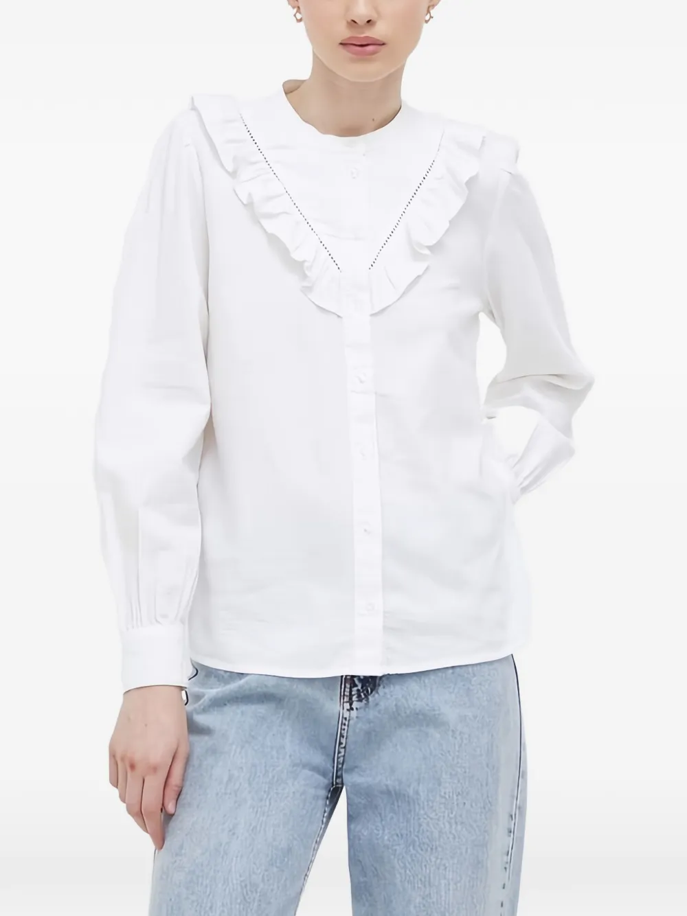 Levi's ruffled shirt - Bianco