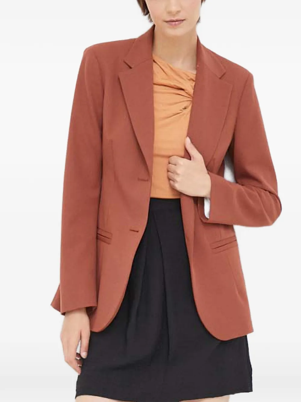 DKNY twisted sleeveless top - Marrone