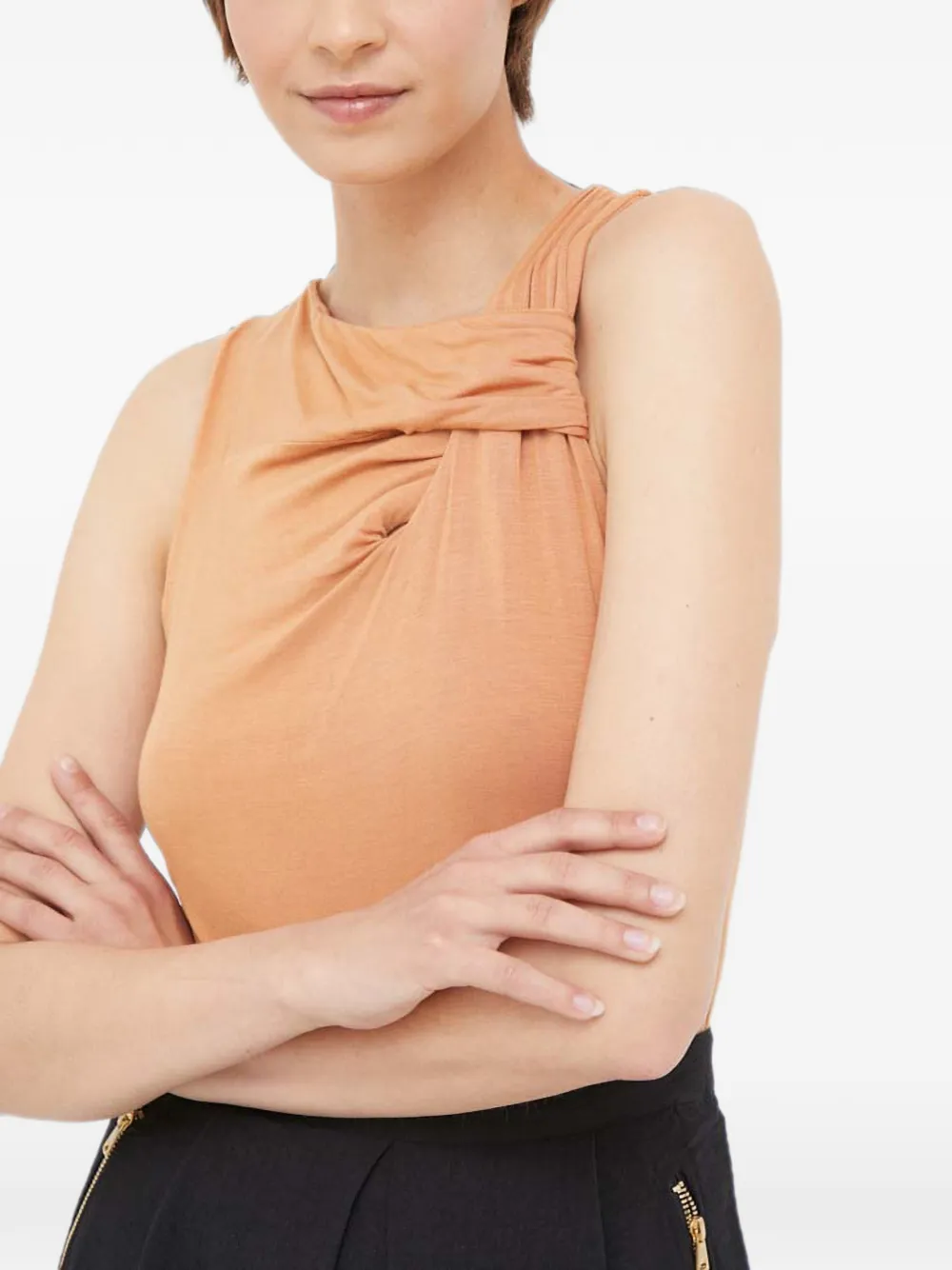 DKNY twisted sleeveless top Bruin