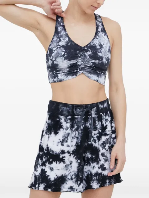 DKNY tie-dye ruched sports bra