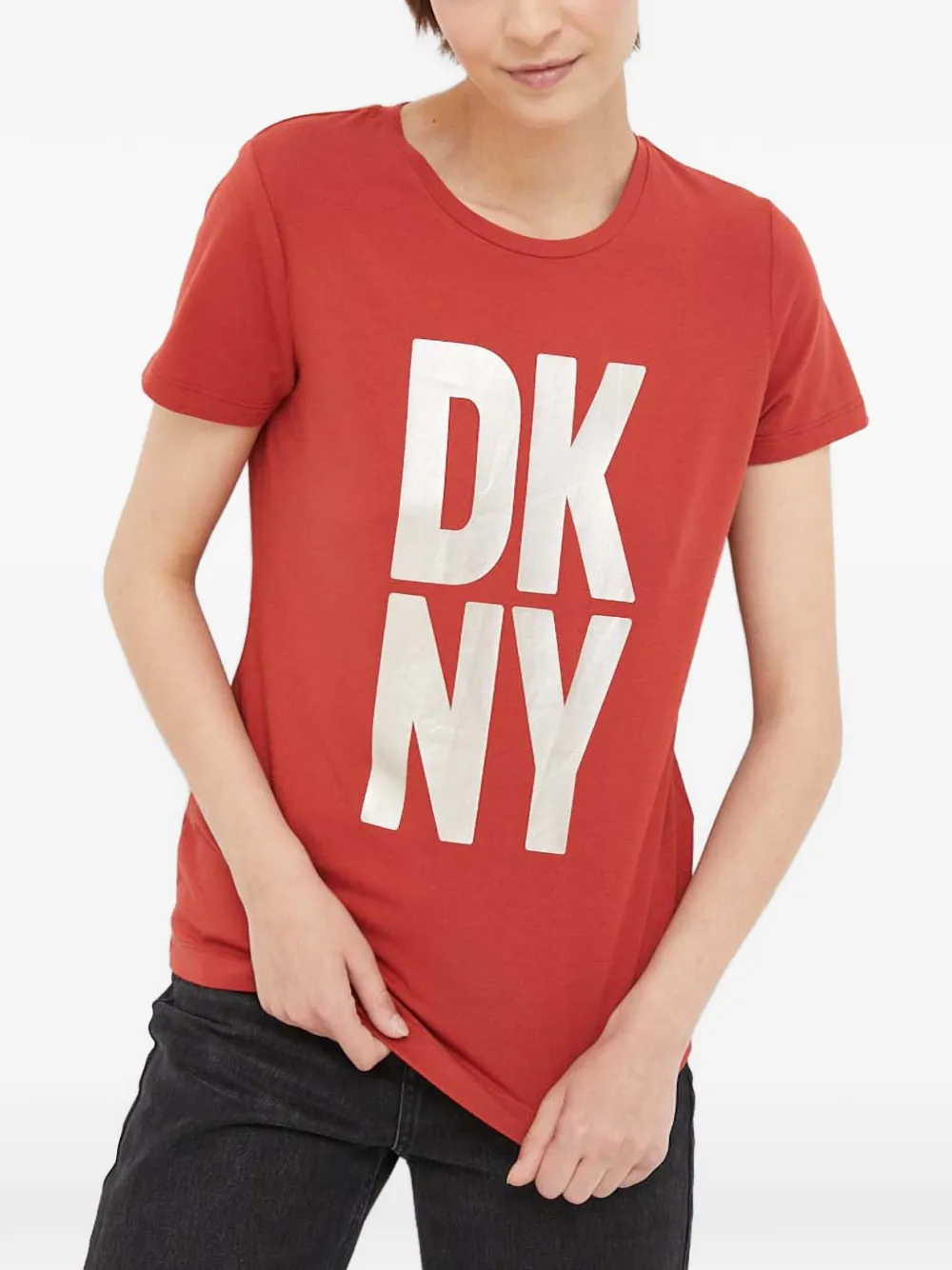 DKNY T-shirt con logo - Rosso