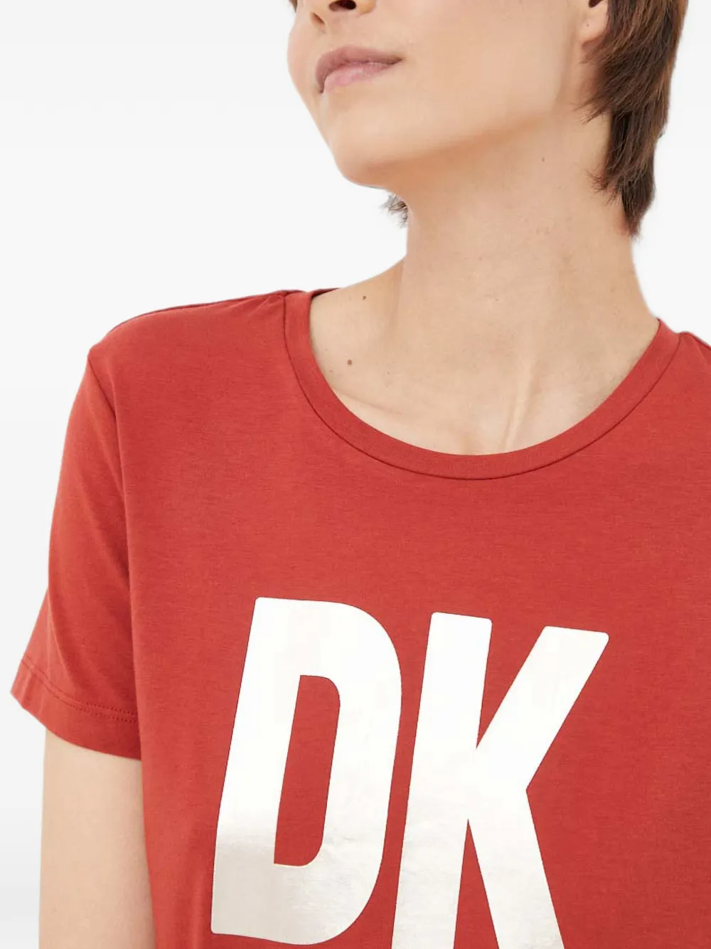 DKNY T-shirt met logoprint Rood