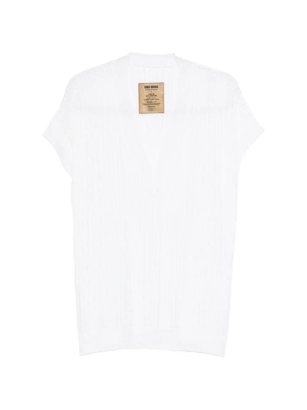 Uma Wang V-neck knitted top - Bianco